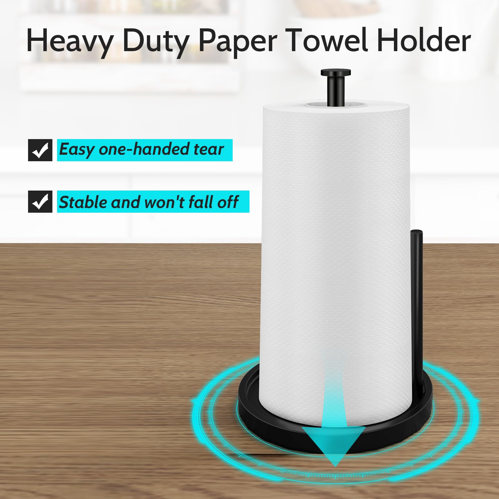 Countertop Paper Towel Holder — Weighted Base