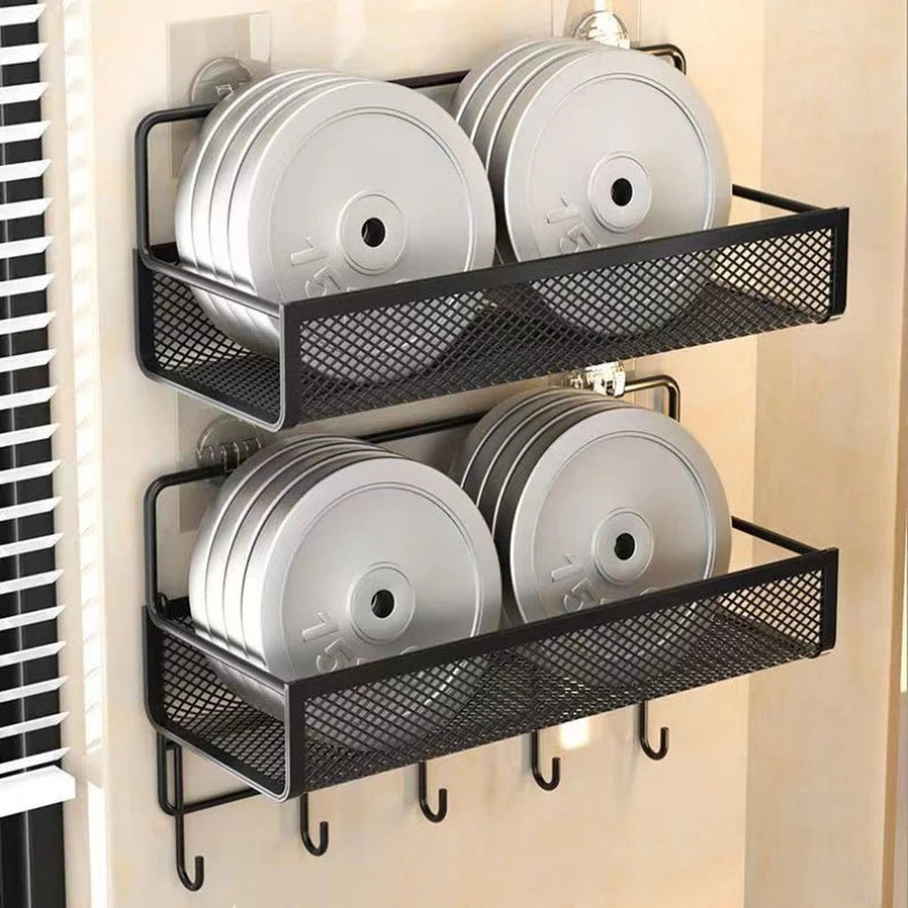 No-Drill Wall-Mounted Kitchen Storage Rack