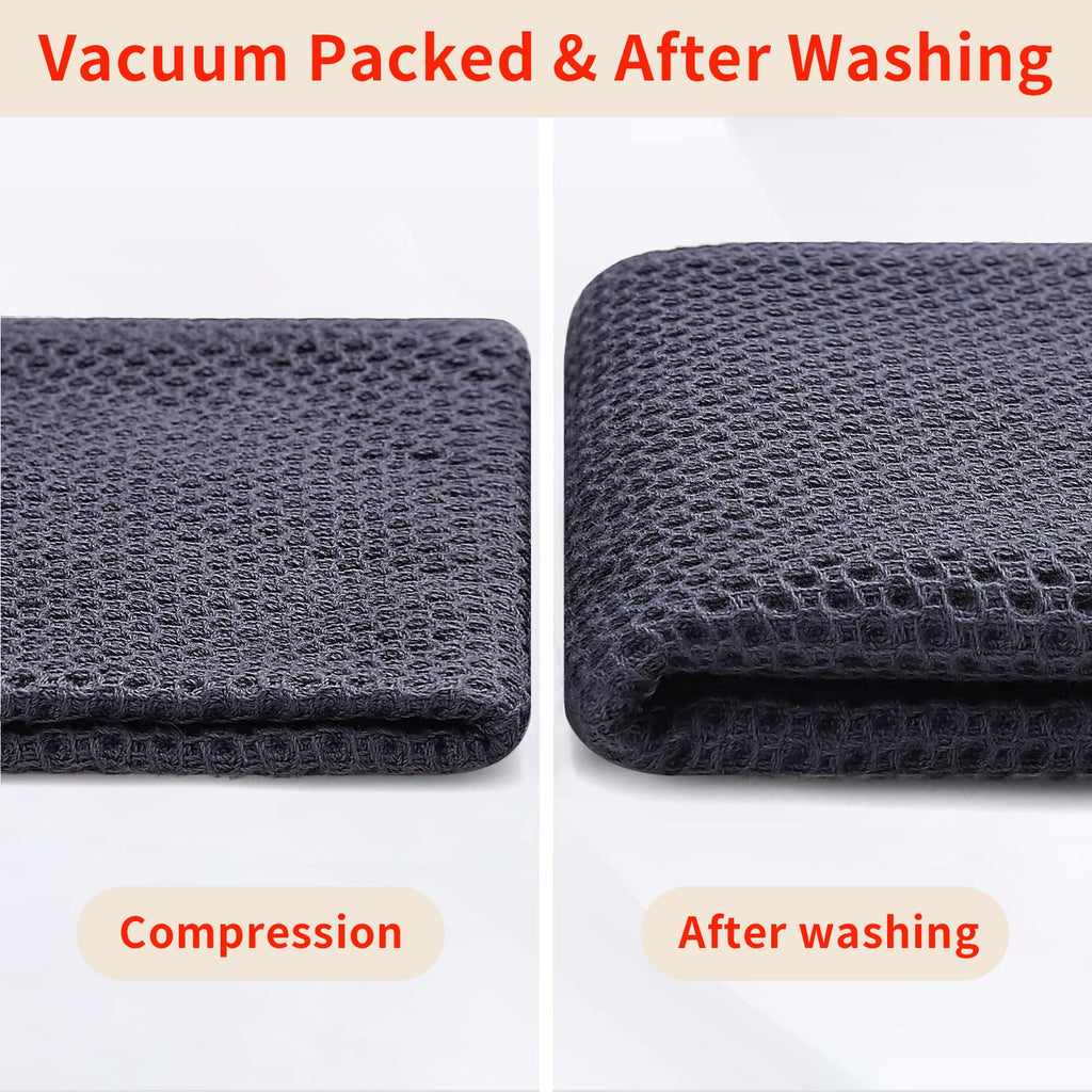 Waffle Weave Cotton Dish Cloths — 6 Pack