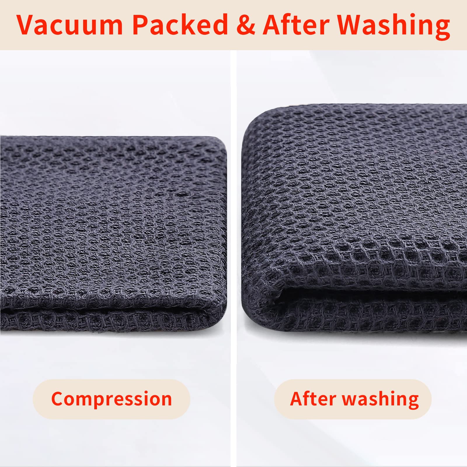 Waffle Weave Cotton Dish Cloths — 6 Pack