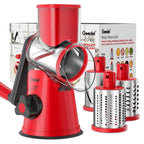 Rotary Cheese Grater & Mandoline Slicer — 3 Blades