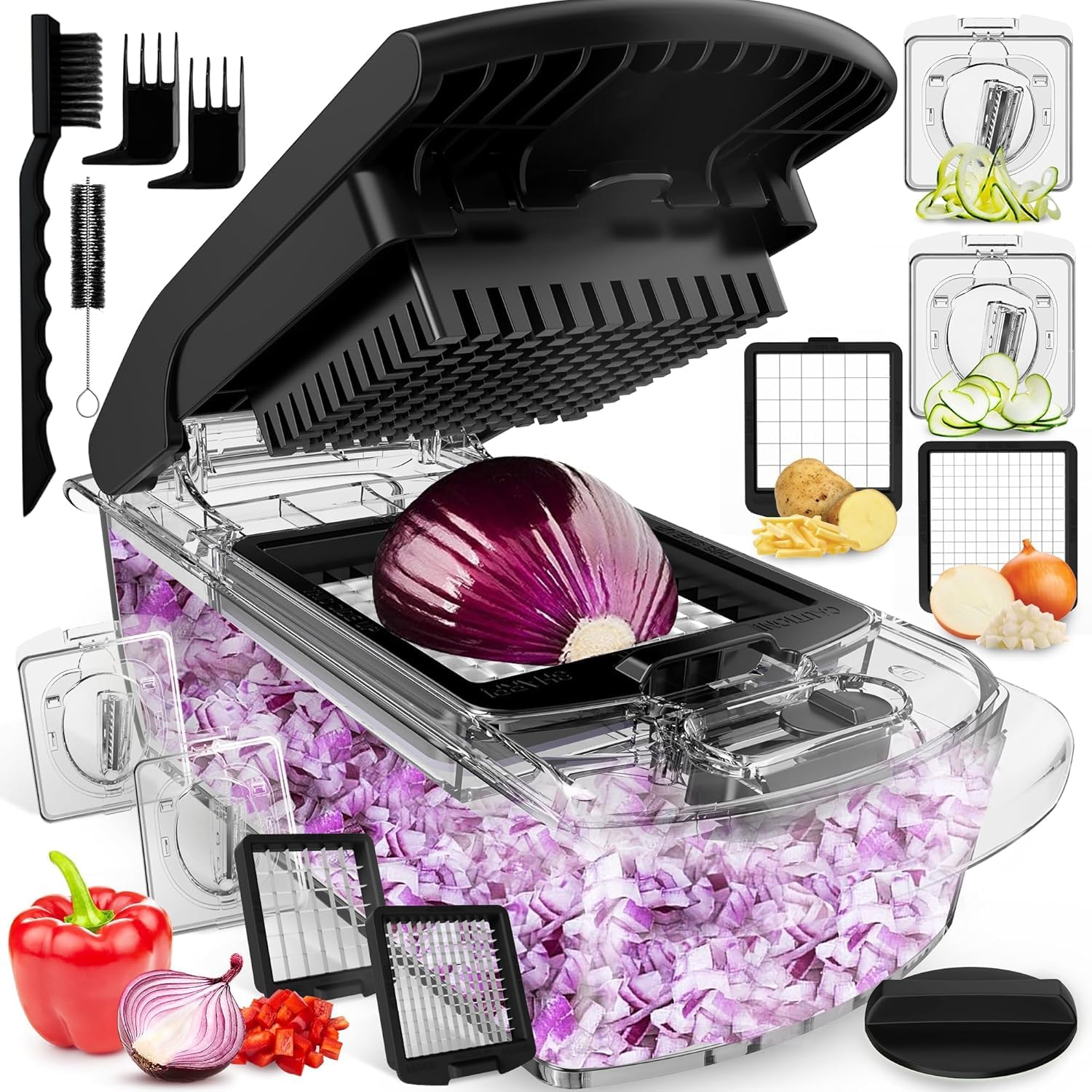 Pro Vegetable Chopper & Spiralizer with Container