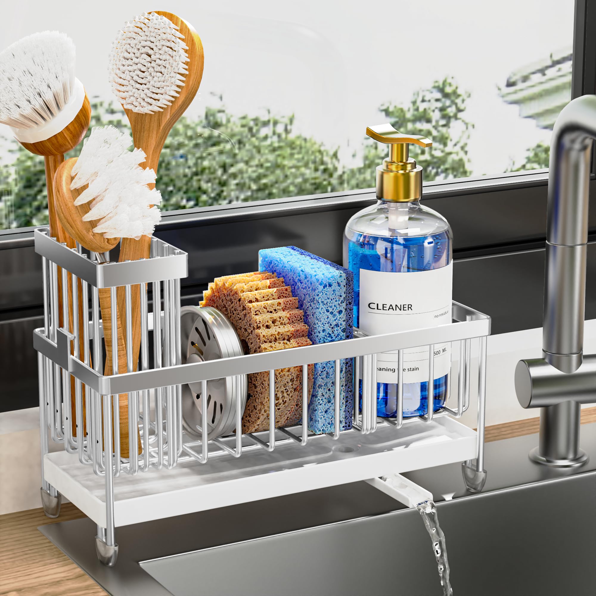 Stainless Steel Sink Caddy & Sponge Holder