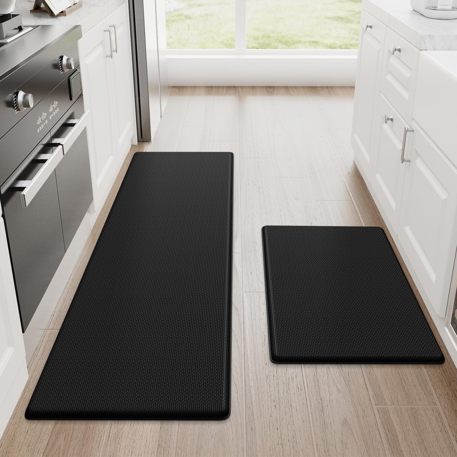 Cushioned Anti-Fatigue Kitchen Mats — Set of 2
