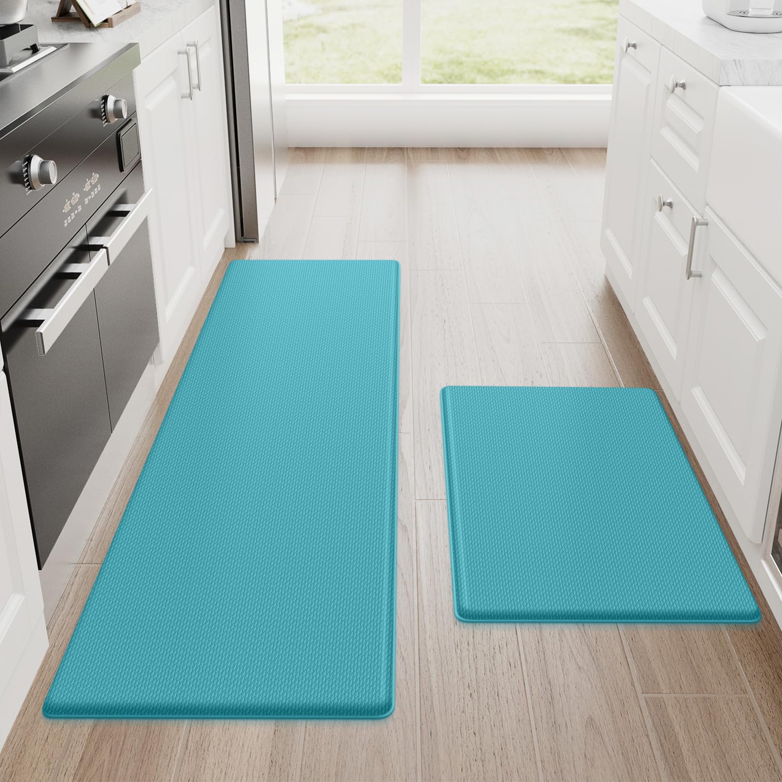 Cushioned Anti-Fatigue Kitchen Mats — Set of 2