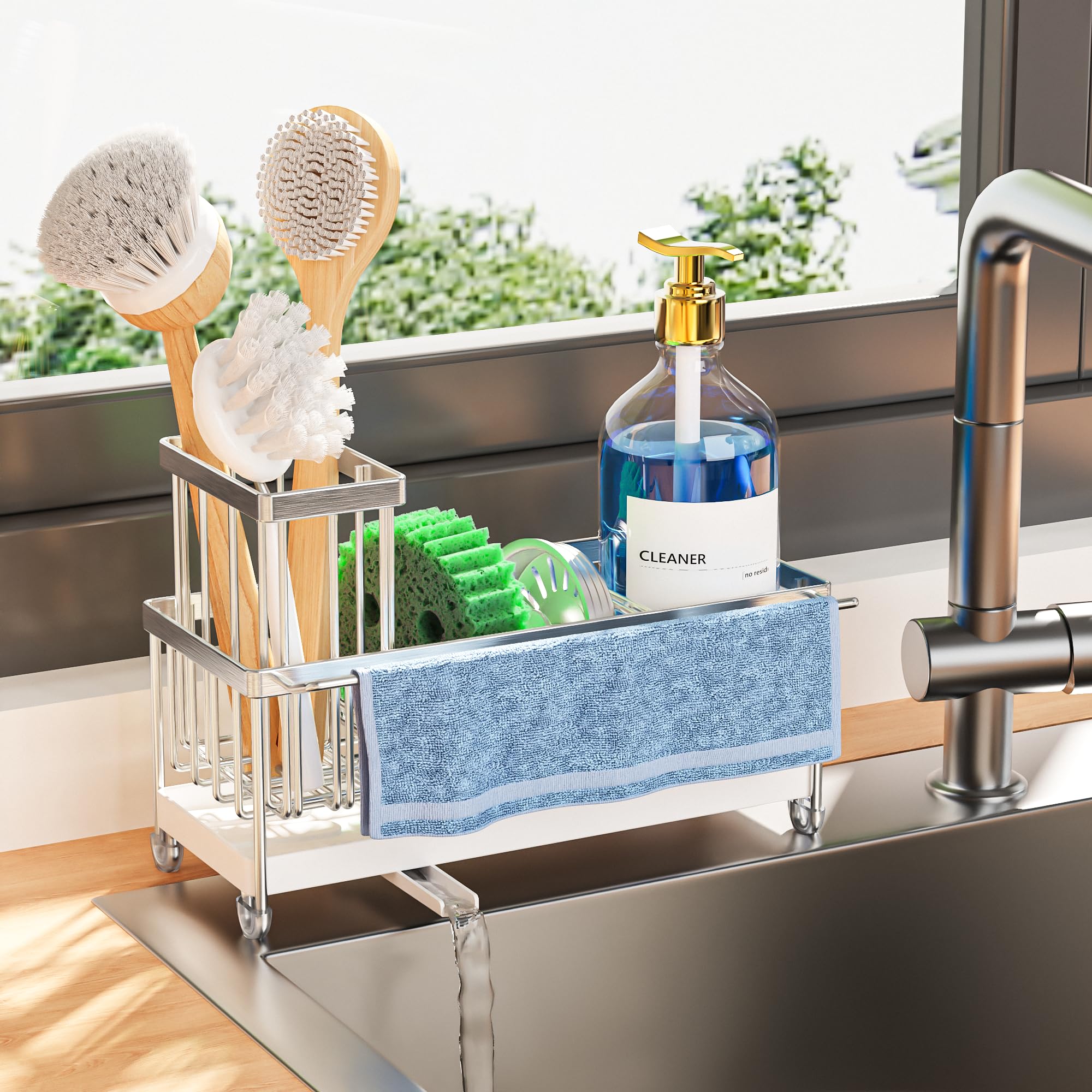 Stainless Steel Sink Caddy & Sponge Holder