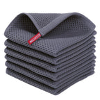 Waffle Weave Cotton Dish Cloths — 6 Pack