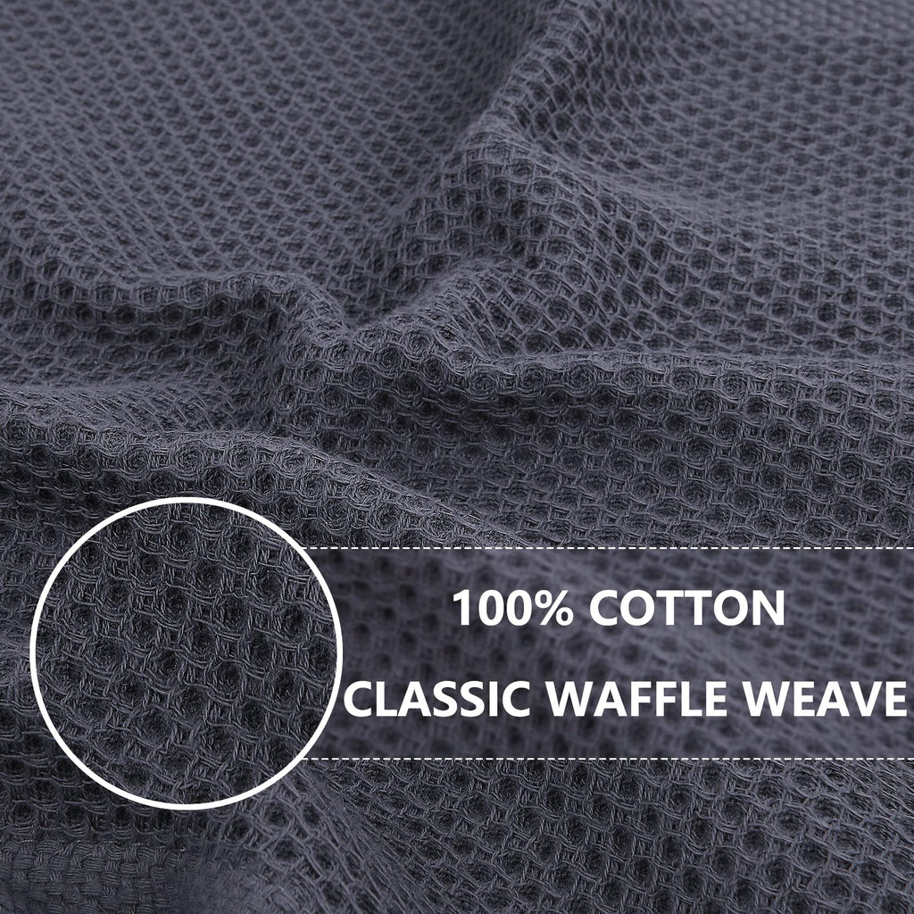 Waffle Weave Cotton Dish Cloths — 6 Pack