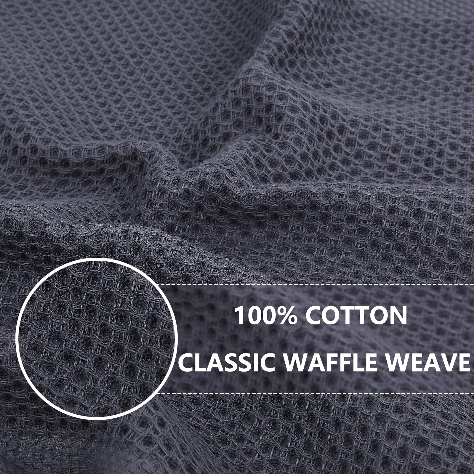 Waffle Weave Cotton Dish Cloths — 6 Pack