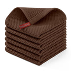 Waffle Weave Cotton Dish Cloths — 6 Pack