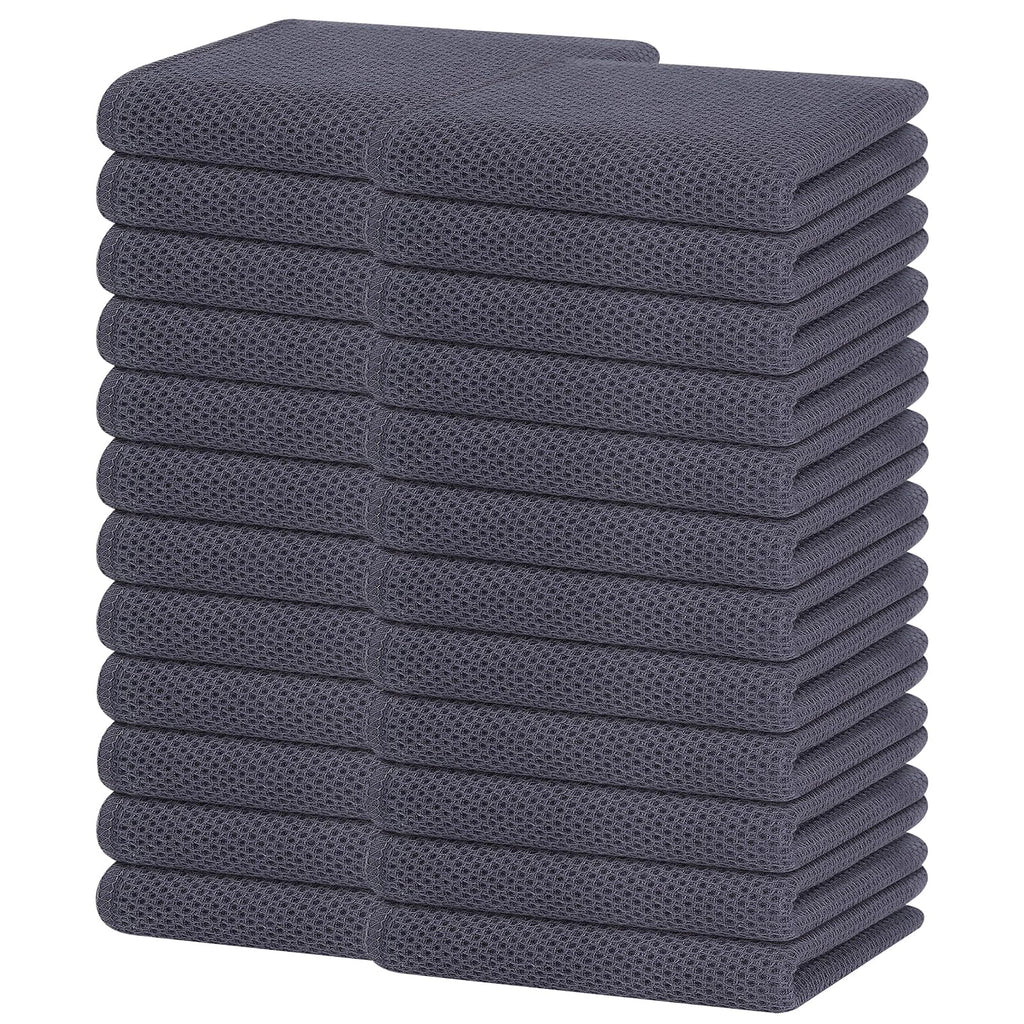Waffle Weave Cotton Dish Cloths — 6 Pack