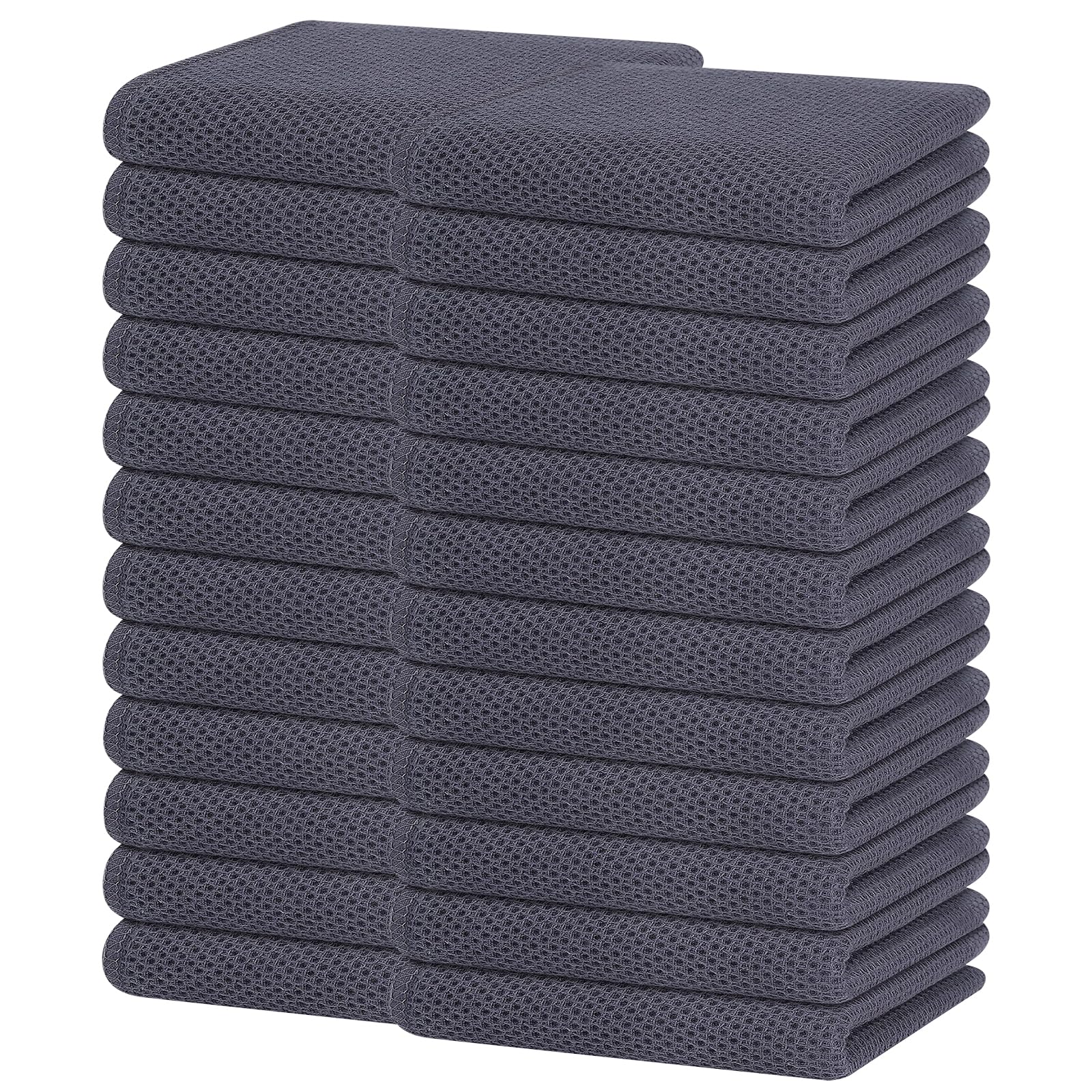 Waffle Weave Cotton Dish Cloths — 6 Pack
