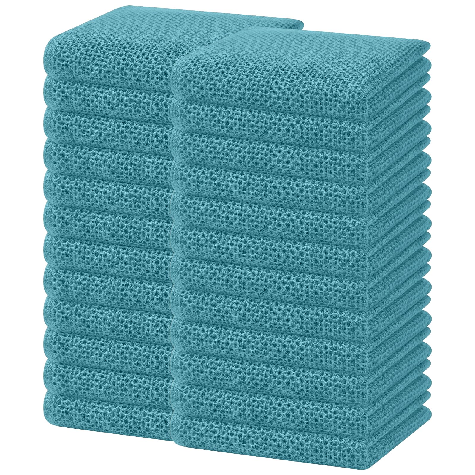 Waffle Weave Cotton Dish Cloths — 6 Pack