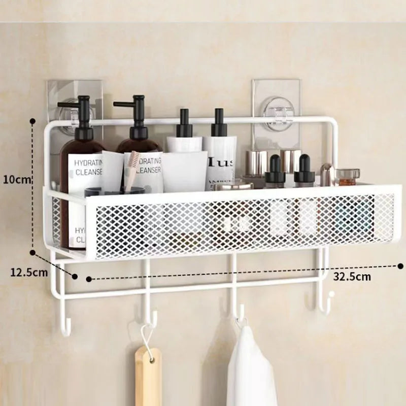 No-Drill Wall-Mounted Kitchen Storage Rack
