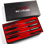 Professional Chef Knife Set with Roll-up Knife Bag