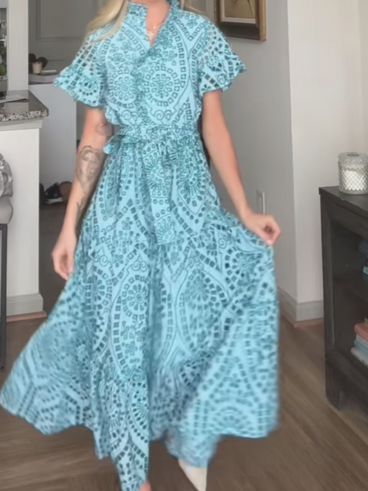 Bohemian Tea Break French Loose Foreign Style Dress
