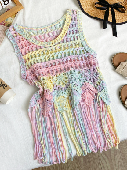 Bohemian Tassel Woven Sling Top