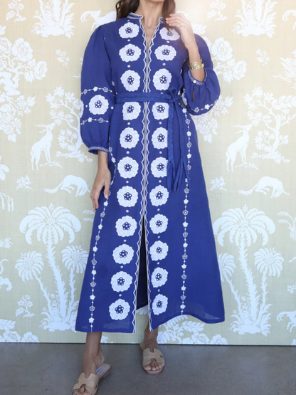 Bohemian Embroidered Maxi Dress