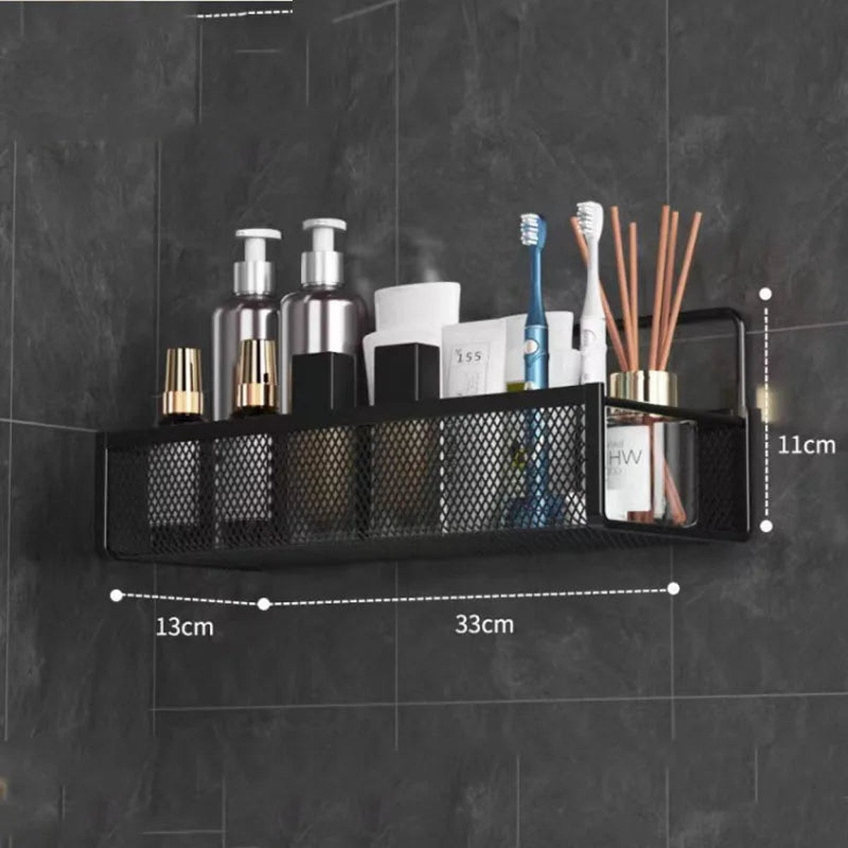 No-Drill Wall-Mounted Kitchen Storage Rack