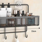 No-Drill Wall-Mounted Kitchen Storage Rack