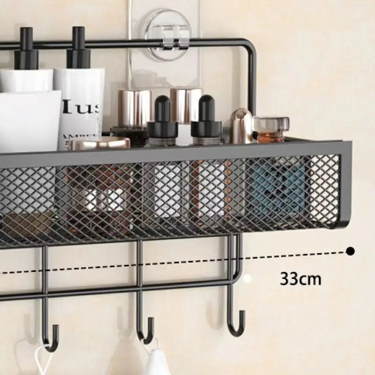 No-Drill Wall-Mounted Kitchen Storage Rack