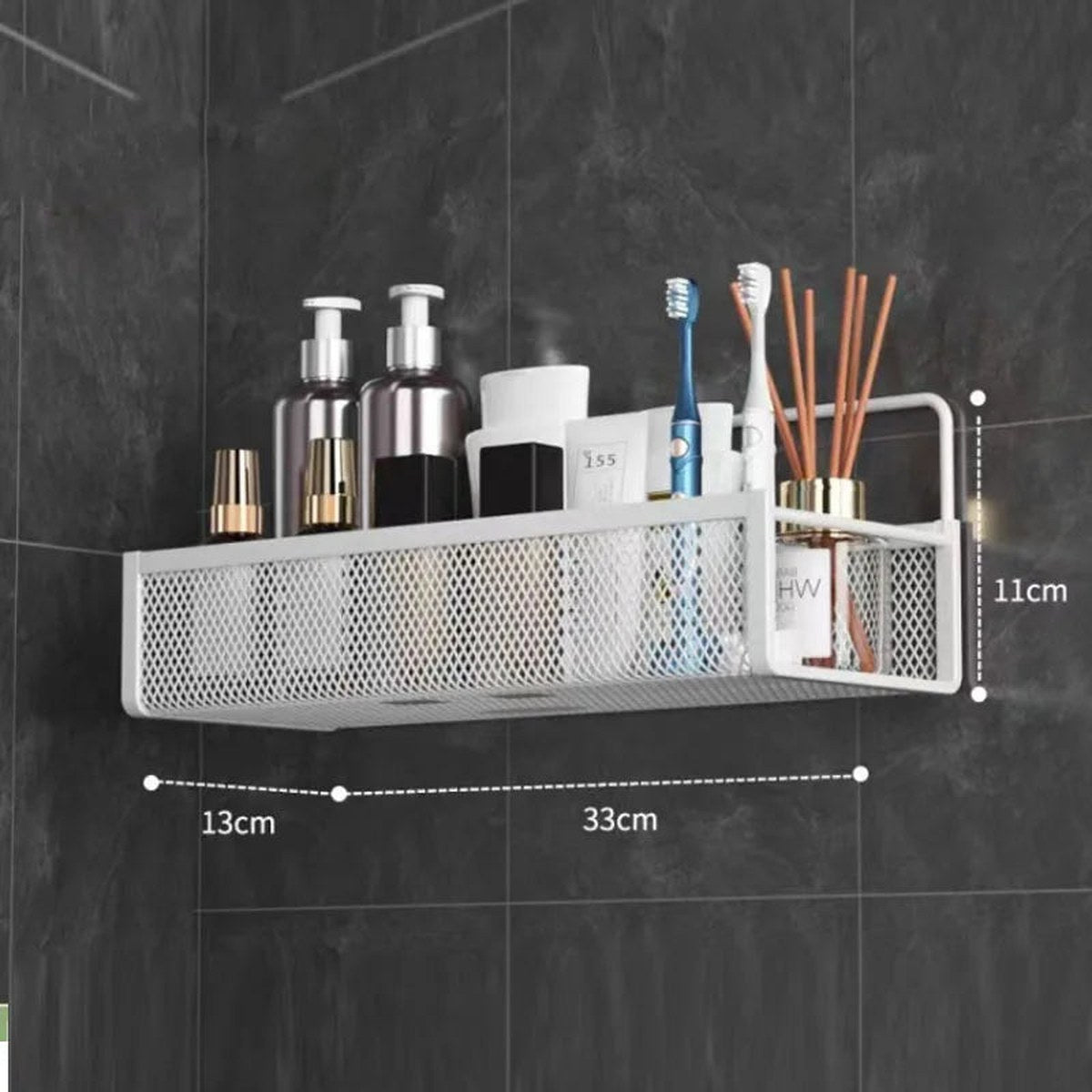 No-Drill Wall-Mounted Kitchen Storage Rack