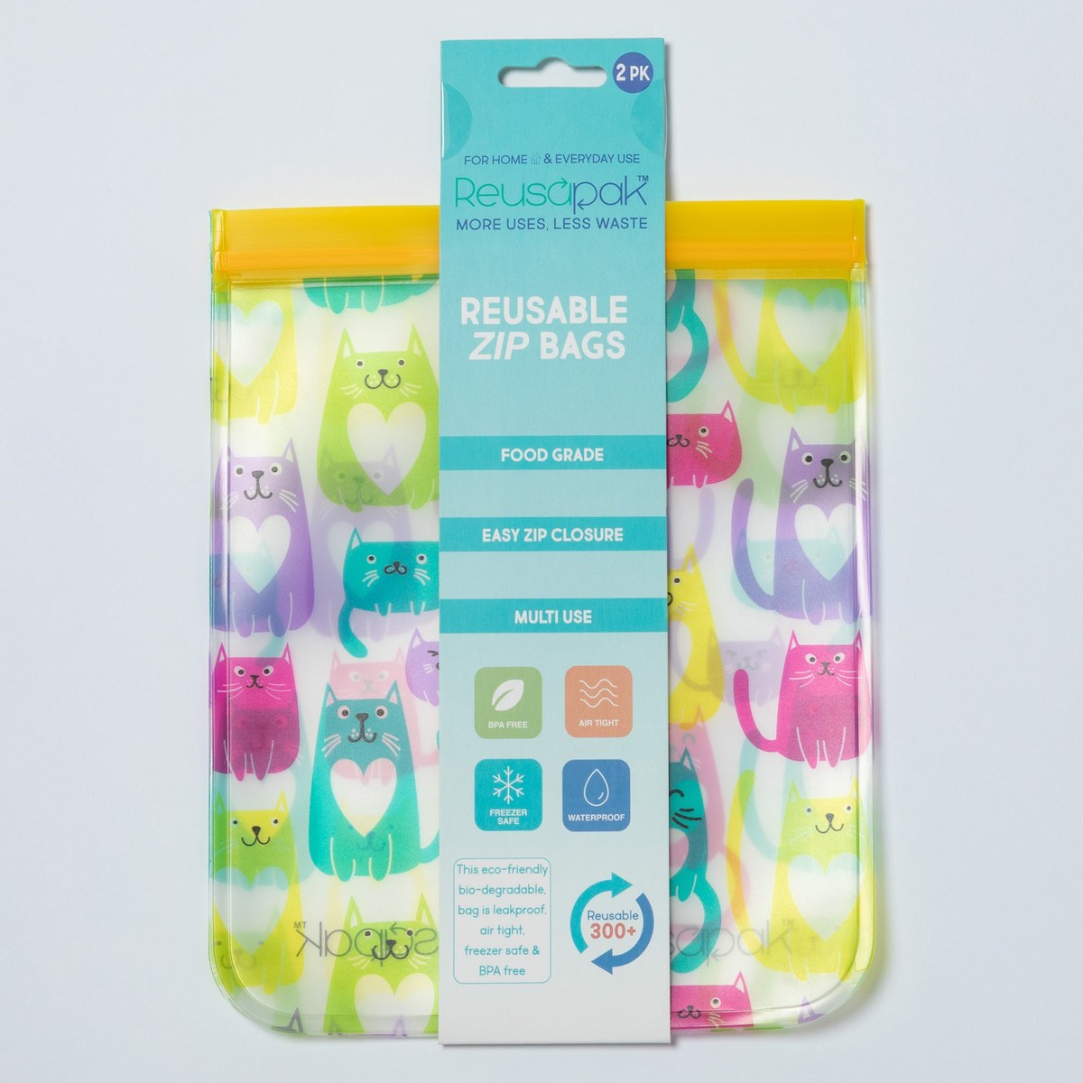 Reusable Food Storage Bags Set of 2 | Airtight Leakproof BPA-Free Freezer-Safe Reusable Bags