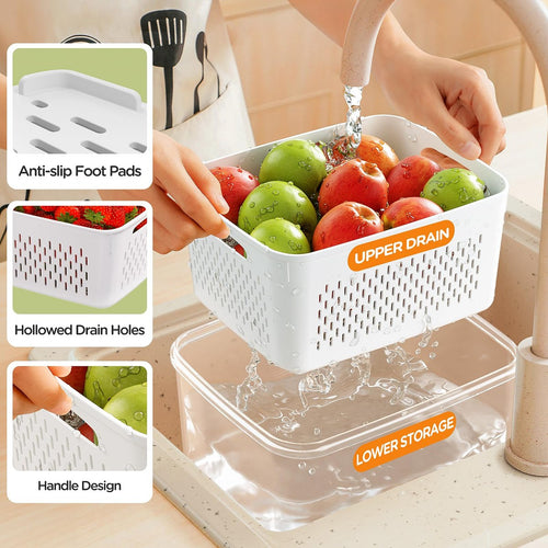 4-in-1 Produce Storage Containers (3-Pack Set)