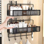 No-Drill Wall-Mounted Kitchen Storage Rack