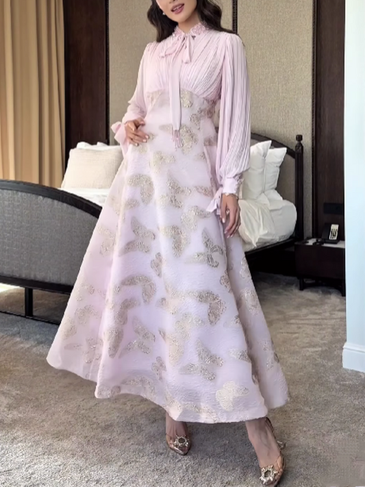 Pleat-Print Dress