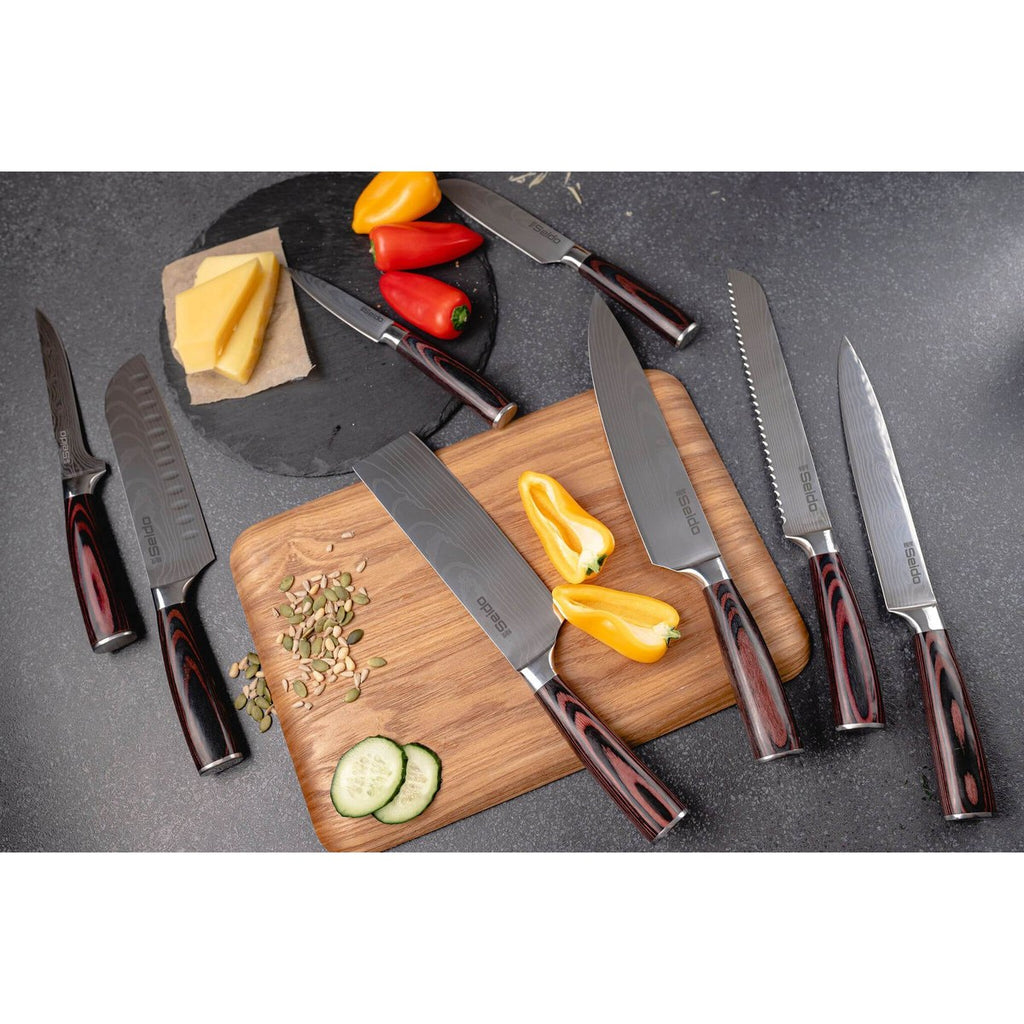 Professional Chef Knife Set with Roll-up Knife Bag