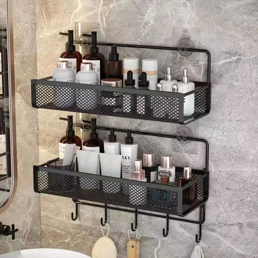 No-Drill Wall-Mounted Kitchen Storage Rack
