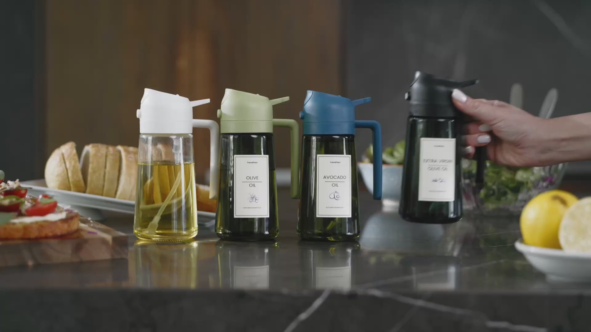 Glass Olive Oil Sprayer — 2-in-1 Mister & Dispenser